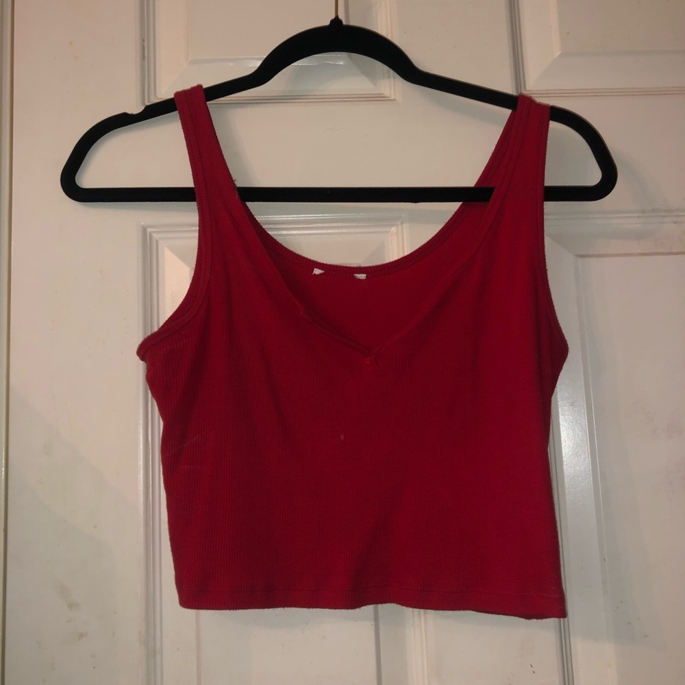 red crop tank